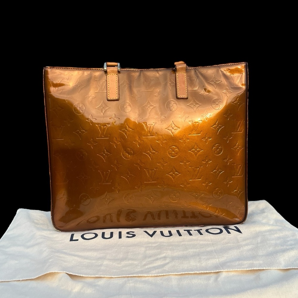 Louis Vuitton Bronze Vernis Tote Bag w/ COA & Dust Bag - EUC